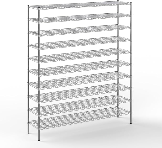 18" Deep x 72" Wide x 86" Height Wire Shelving Kit | 10-Tier | NSF Commercial by Regal+Altair