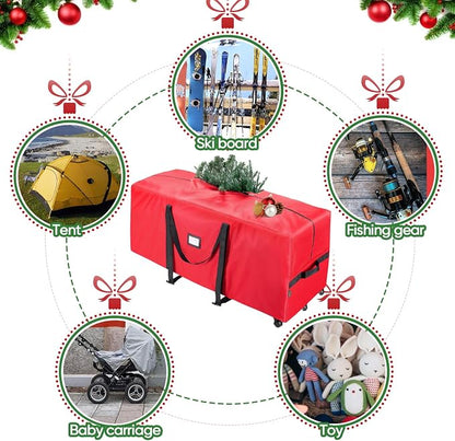 BALEINE 9 ft Rolling Christmas Tree Storage Bag, 3 Swivel Wheels - Image 10