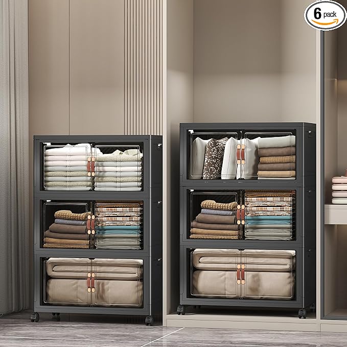 UAMFURI Stackable Storage Bins, 672QT Collapsible Drawers by UAMFURIDirect