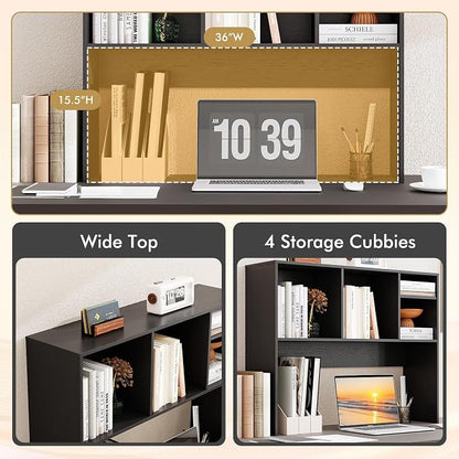 Tangkula Desktop Bookshelf, Countertop Storage Hutch - Image 6