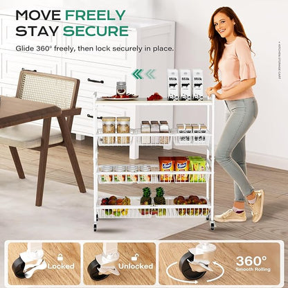Cinati 4-Tier Utility Kitchen Cart - Image 5