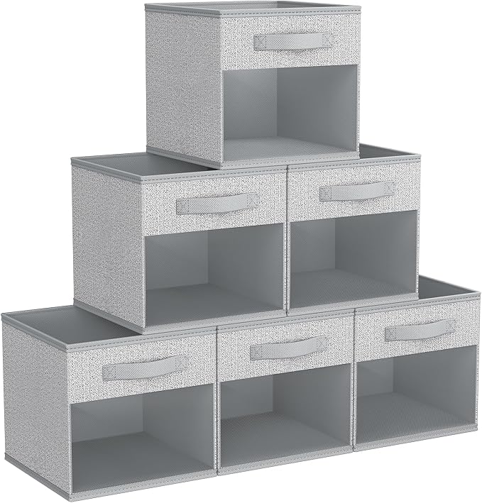 DIMJ Collapsible Storage Cubes, 6 Packs Cube Storage Bins by DiMJ