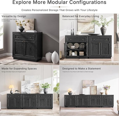 ACCOHOHO Modern Farmhouse Buffet Cabinet, Modular Storage Cabinet - Image 3