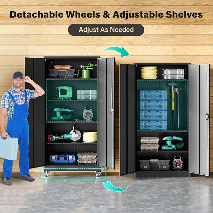 SISESOL Metal Storage Cabinet - Image 4