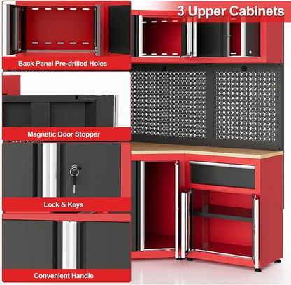 LARBANKE Garage Storage Cabinet System—8 Pcs Garage Cabinets and Storage System - Image 5