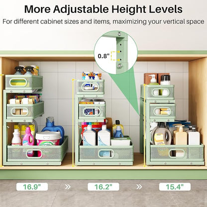 Kitstorack Under Sink Organizer, Slide out Storage Drawer Rack - Image 8