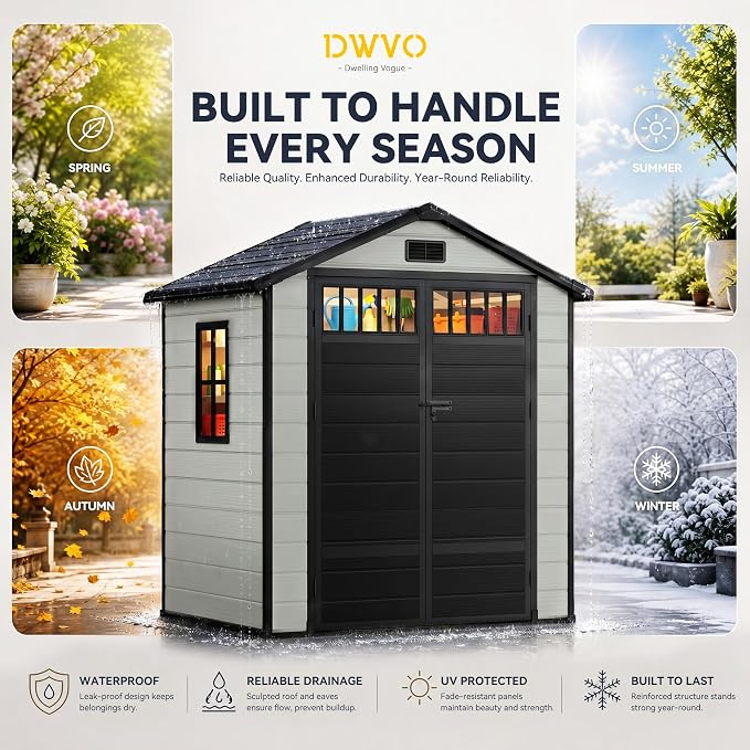 DWVO 6x4.4 FT Outdoor Storage Shed - Image 7