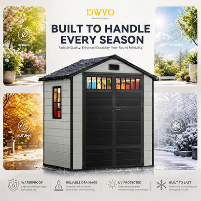 DWVO 6x4.4 FT Outdoor Storage Shed - Image 7