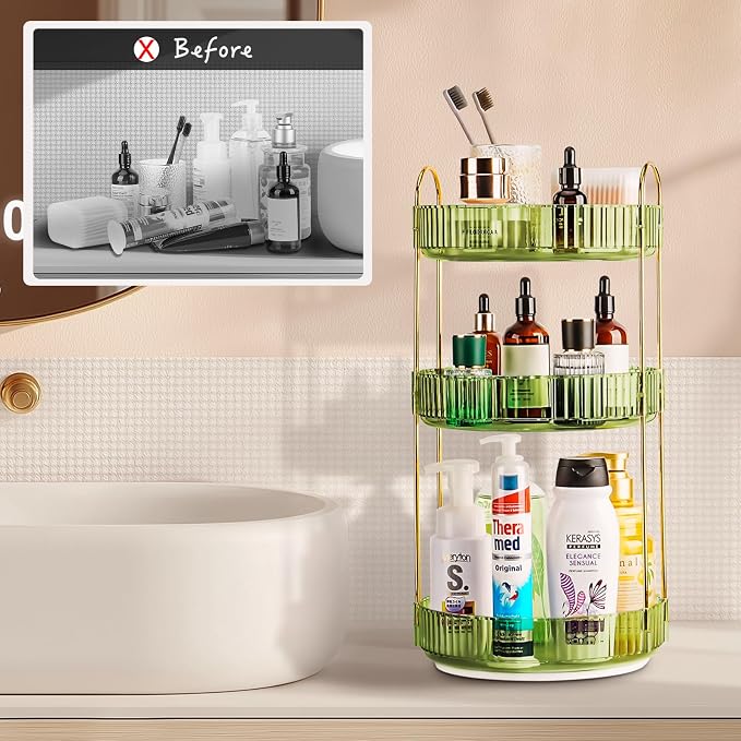 360 Rotating Makeup Organizer - Image 2
