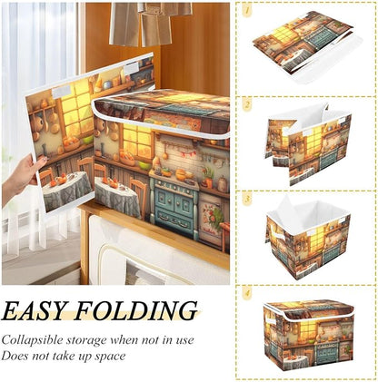 Rustic Kitchen Pattern Storage Bins - Image 4