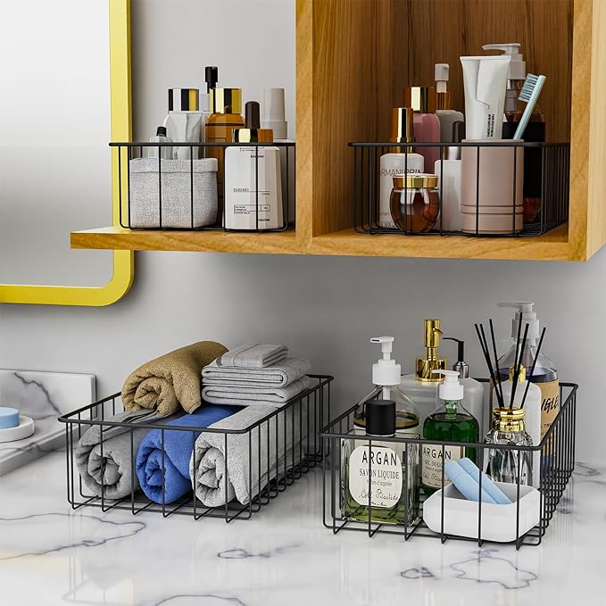 Joben Oligey 9 PACK Small Wire Storage Baskets - Image 6