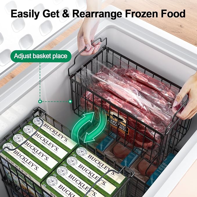 Freezer Organizer Bins, 6 Pack Stackable Deep Chest Freezer Organizer Bins - Image 4