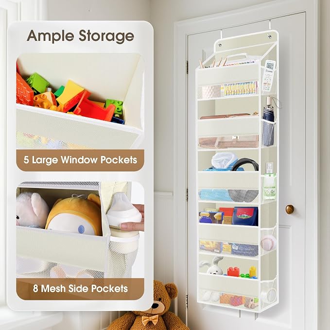 2 Pack Over The Door Organizer, Hanging Storage Organizer - Image 4