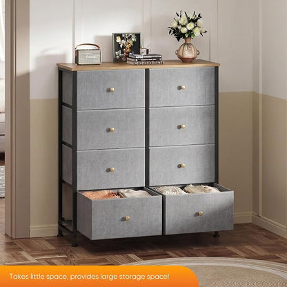 Sweetcrispy 8 Drawer Dresser for Bedroom, Organizer Storage Drawers, Chest of - Image 4