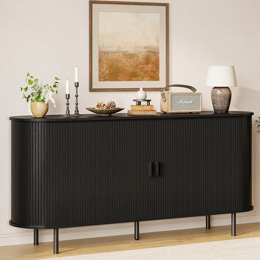 Buffet Sideboard Cabinet with Storage, Modern Accent Coffee Bar Console Table by ComfyCorner