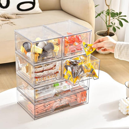 Stackable Makeup Organizer Storage Drawers Set of 6, Pantry Organization - Image 2