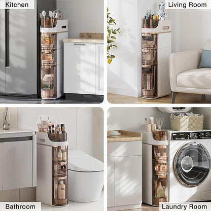 VECELO 3-Tier Slim Bathroom Storage Cabinet - Image 6