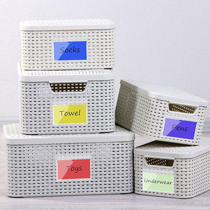 Outus 200 Pack 3 x 5 Inches Self Adhesive Label Pockets Bulk Plastic Labels - Image 5