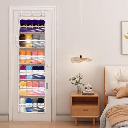 Over Door Organizer with 6 Extra Large Pockets 12 Side Pockets, Sturdy Closet - Image 8