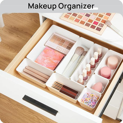 Vtopmart 44 PCS Plastic Drawer Organizers Set, 4-Size Versatile Bathroom and - Image 4