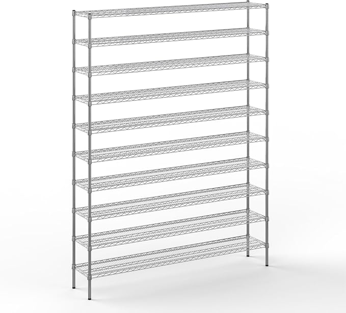 14" Deep x 72" Wide x 96" Height Wire Shelving Kit | 10-Tier | NSF Commercial by Regal+Altair