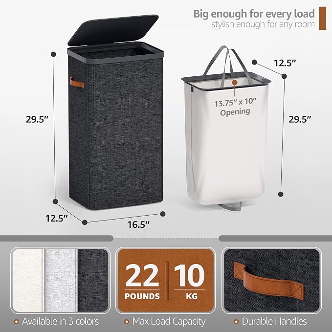 Sorbus Laundry Hamper with Lid - Image 2