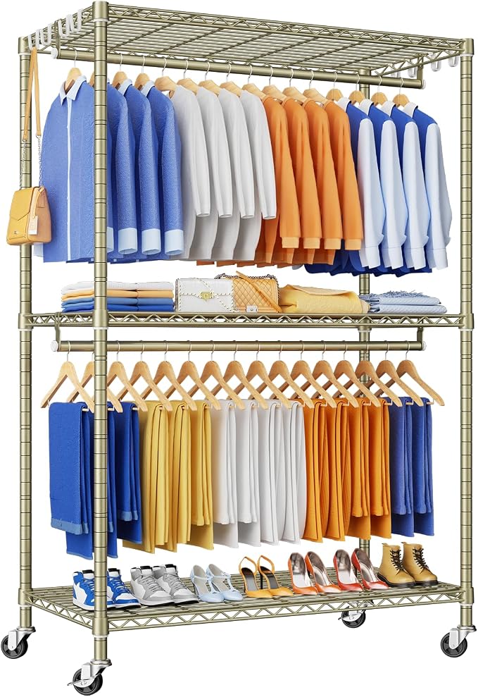 P8 Heavy Duty Clothes Rack（With Extended Width Design） Rolling Clothing Racks by UlifHome