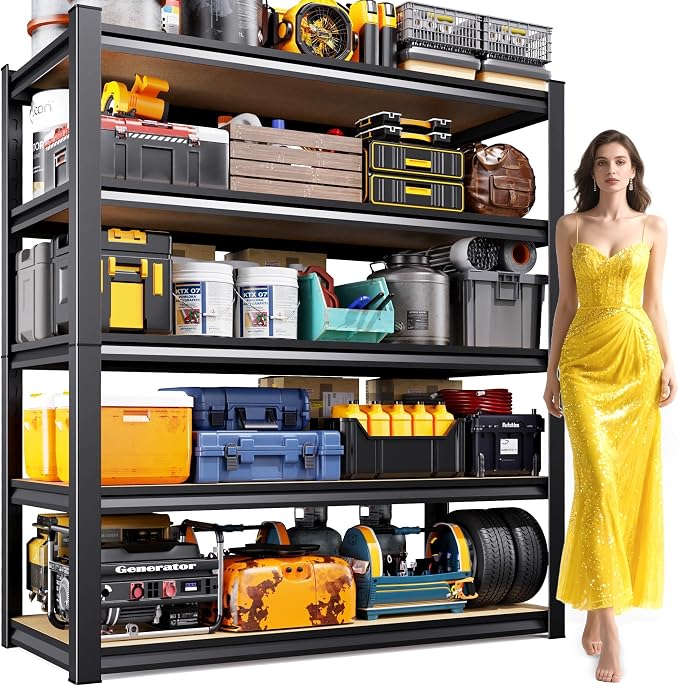 71.2" H Garage Shelving Heavy Duty Storage Shelves, Metal Adjustable Shelving by AOAORGG