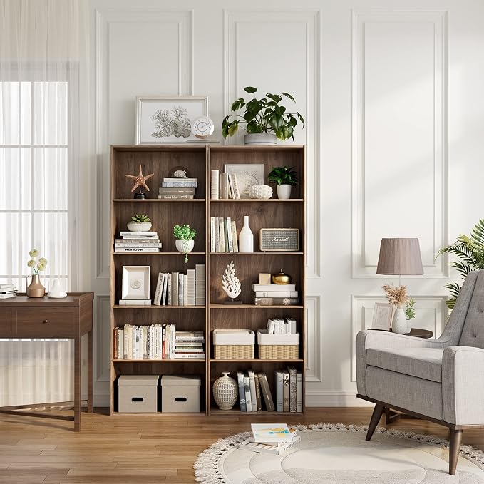 Tangkula 5-Tier Bookcase, 67” Tall Freestanding Bookshelf - Image 4