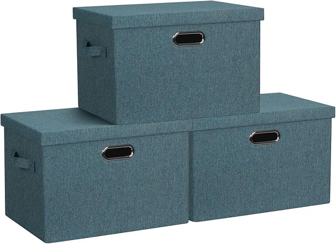 Large 17" 36 Quart Collapsible Stackable Storage Bins by GraciadecoStorage