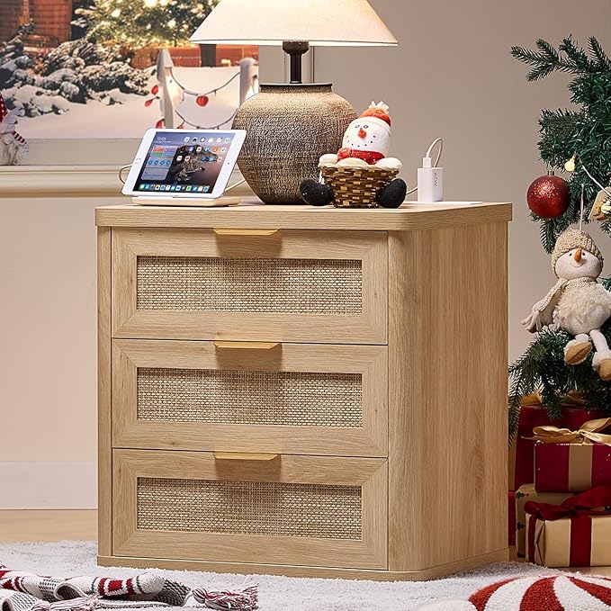 LEYAOYAO Rattan Night Stand by LEYAOYAO-Findtheshiningpointofyourideallife%EF%BC%81