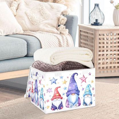 Cute Gnomes Storage Bins with Lids and Carrying Handle, Foldable Storage Boxes - Image 5