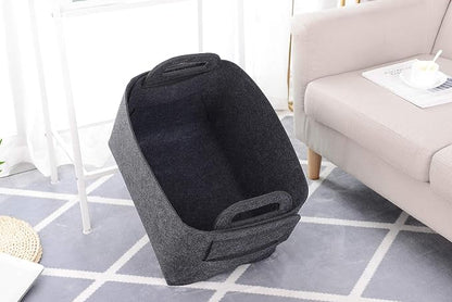 Storage Basket Felt Storage Bin Collapsible& Convenient Box Organizer - Image 4