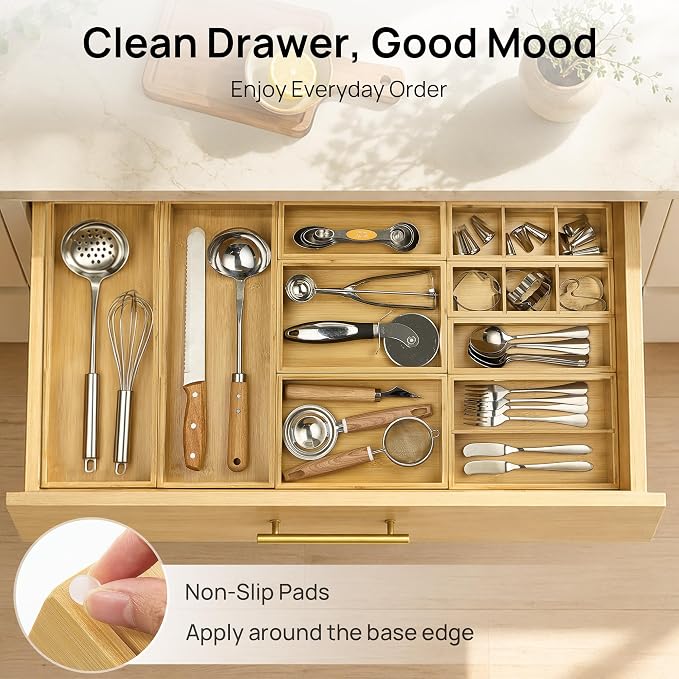 Vtopmart Bamboo Drawer Organizer Boxes - Image 4