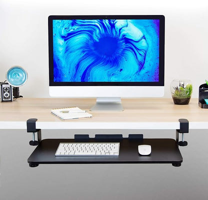 Mount-It! Clamp-On Under Desk Keyboard Tray, No-Drill Slide-Out Keyboard & - Image 7