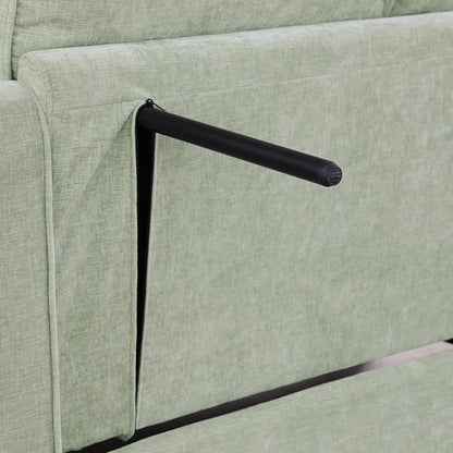 ERYE Chenille Tufted Loveseat Sofa and Ottoman Set, Tufted Recliner Sleeper - Image 7