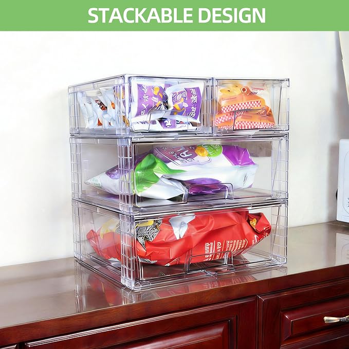 Stackable Storage Drawers, High-strength Clear Plastic Multi-purpose Organizer - Image 5