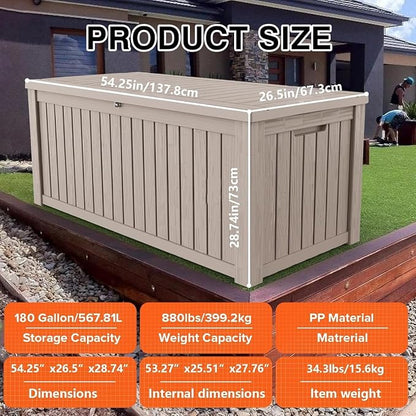 180 Gallon Outdoor Storage Deck Box - Image 6
