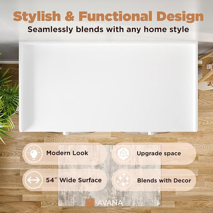 Avana (100% Natural Solid Wood Washer Dryer Countertop – White Pine Laundry - Image 5