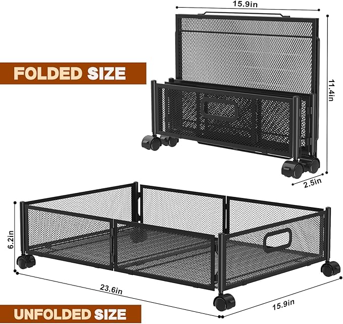 Under Bed Storage Containers, 2 Pack Foldable Underbed Storage Containers - Image 2