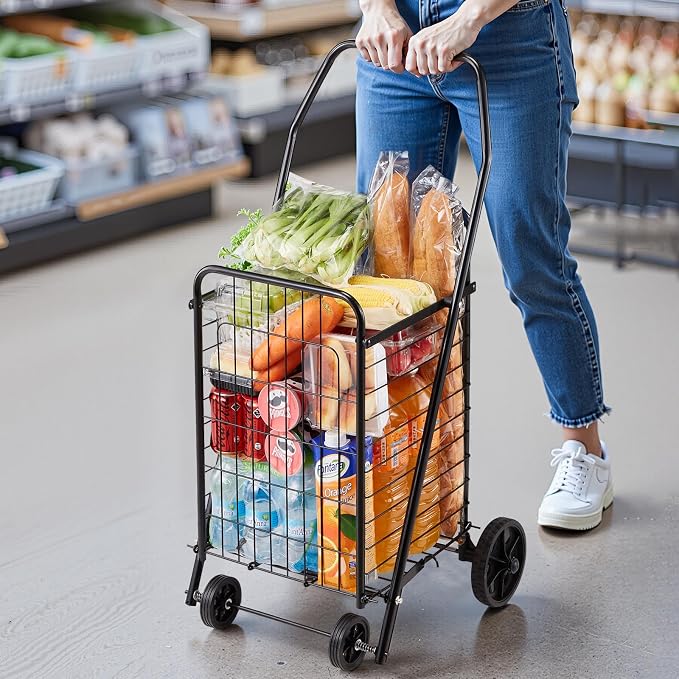 VEVOR Shopping Cart, Folding Grocery Utility Cart - Image 8