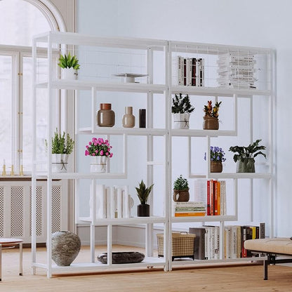 IRONCK Bookshelves and Bookcases 6-Shelf Etagere Bookcase, Industrial Open - Image 2