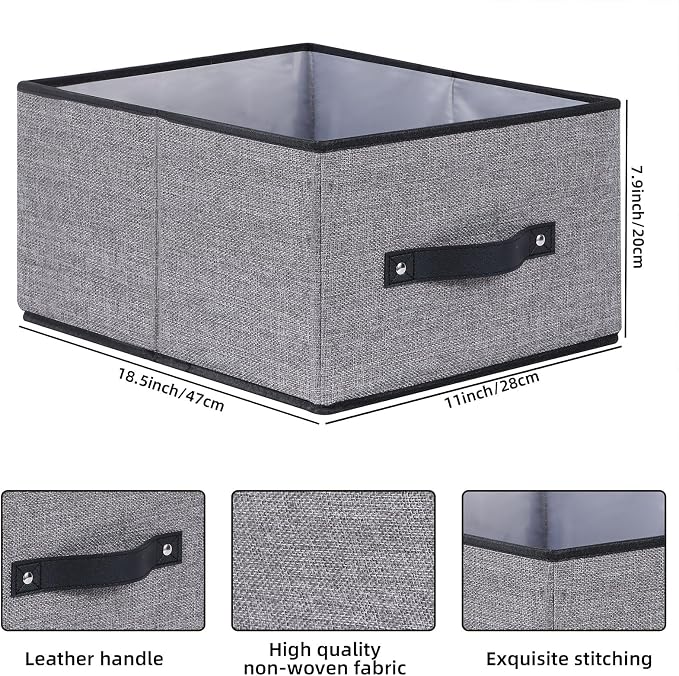 Fabric Storage Boxes, Foldable Storage Baskets - Image 5
