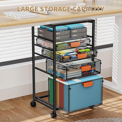 Marbrasse Rolling File Cart - Image 3