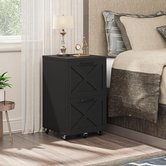 Halitaa Farmhouse 2 Drawer Small File Cabinet - Image 8