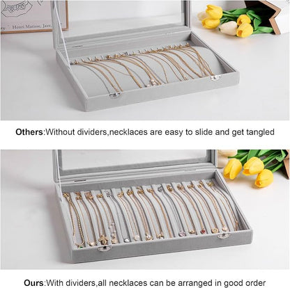 Frebeauty 15 Hooks Necklace Tray, Neckalce Organizer - Image 5