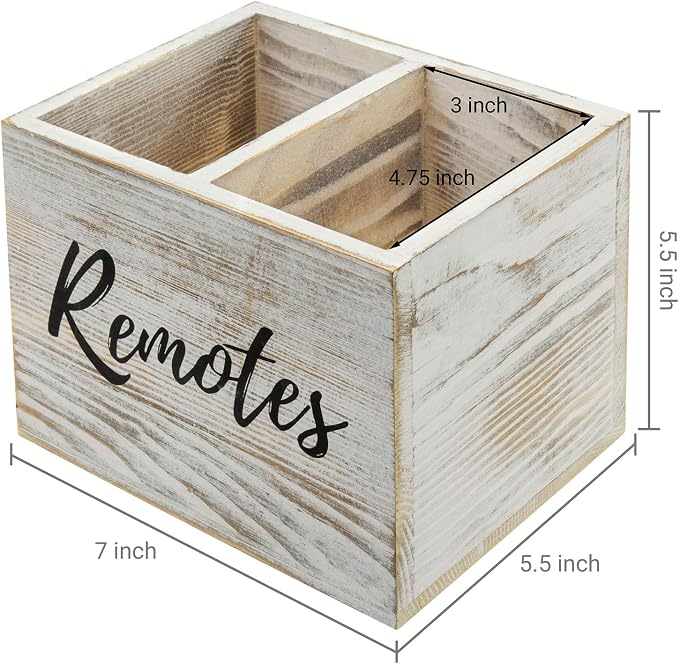 MyGift Remote Control Holder, TV Remote Holder, Wood Remote Caddy - Image 5