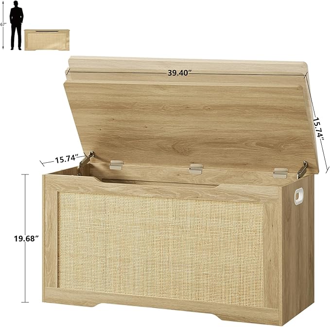 usikey 39.4” Storage Chest, Toy Box - Image 3