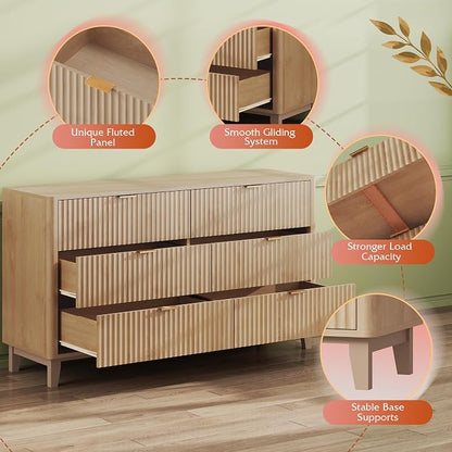 WLIVE Fluted Dresser for Bedroom - Image 5