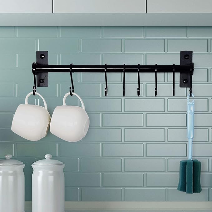 Dseap Kitchen Utensil Holder Hanger, Pot and Pan Rack Wall Mounted, Kitchen Rail - Image 5